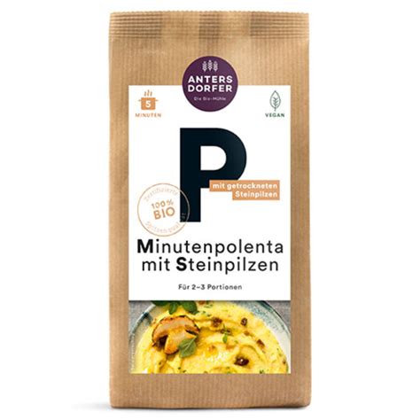 Minutenpolenta Mit Steinpilze Bio G Antersdorfter Mr Vegan