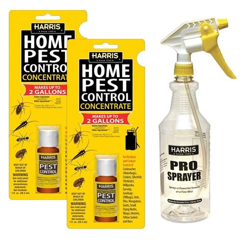 Harris 1 Oz Pest Control Concentrate With 32 Oz Professional Spray Bottle Value Pack 2 Pack