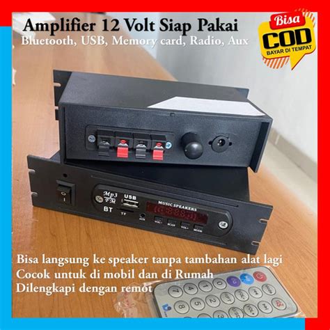 Jual Power Amplifier Mp Player Bluetooth V Ampli Mini Rakitan