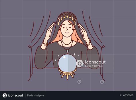 Best Female fortune teller Illustration download in PNG & Vector format