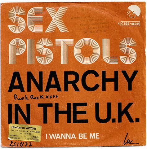 Sex Pistols Mega Rare Anarchy In The Uk Belgium Vinyl Punk Clash