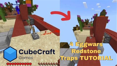 4 Cubecraft Egg Wars REDSTONE TRAP TUTORIAL YouTube