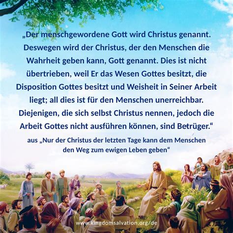 Nur Der Christus Der Letzten Tage Kann Dem Menschen Den Weg Zum Ewigen