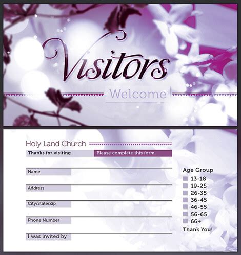 CHURCH-VISITORS-CARD-template-PREVIEW | View more about this… | Flickr