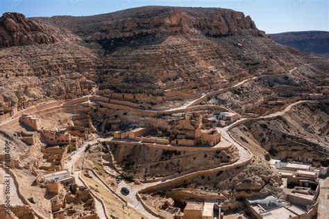 Chenini ruined Berber village in the Tataouine district in southern ...