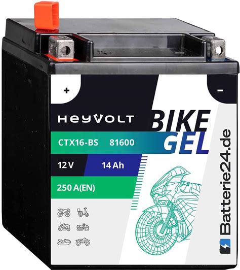 TECNO GEL QUALITÄTS MOTORRAD BATTERIE für YB14L A2 12V Gel Batterie