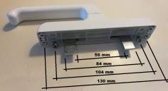 Serrure Giesse 3 points axes 35 85 mm tétière inox 22 x 378 mm avec