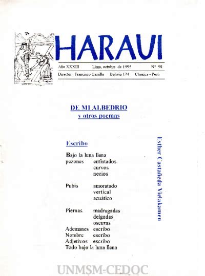 CEDOC Medio Siglo de Poesía Peruana Haraui n 98 año XXXIII