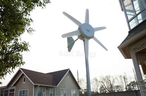 6 Blades 100w Dc Wind Turbine Generator With Built In Controller12v