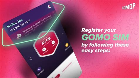 How To Register Your Sim In The New Gomo Ph App Youtube