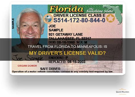 Travel From Florida To Minneapolis Is My Drivers License Valid