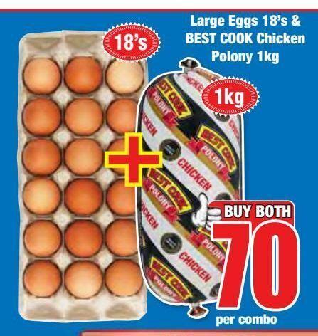 Large Eggs S Best Cook Chicken Polony Kg Offer At Boxer