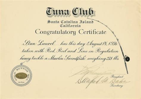 File Tuna Club Certificate Png Islapedia