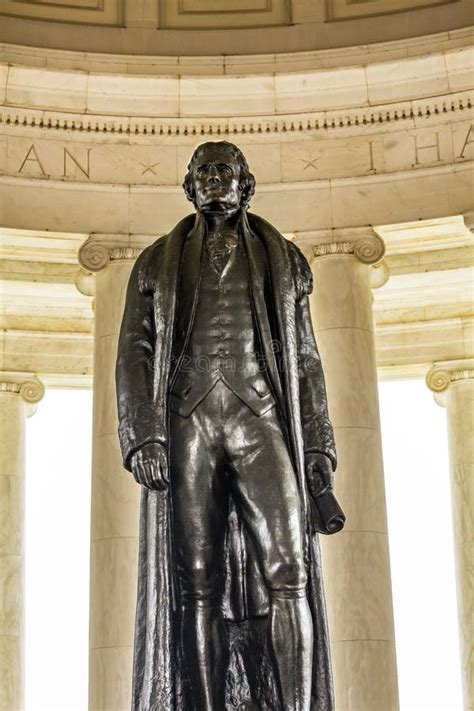 Bronze Jefferson Statue Memorial Washington DC Editorial Photography ...