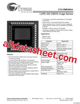 Cyil Sm Aa Datasheet Pdf Cypress Semiconductor