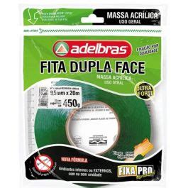 Fita Dupla Face Massa Acrílica 9 5mm x 20m Adelbras