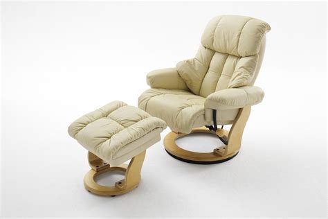 Relax Sessel Mit Hocker CALGARY Creme Natur 424514 0