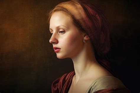 Premium Ai Image Sensual Modern Renaissance Portrait Of A Woman