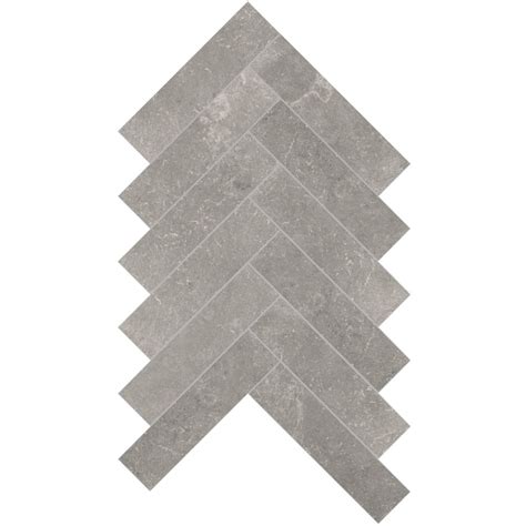 Grigio Herringbone Mosaic Matte Cancos Tile And Stone