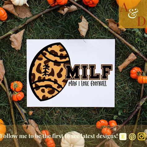 MILF Man I Love Football Svg Funny Svg Autumn Svgpumpkins Etsy