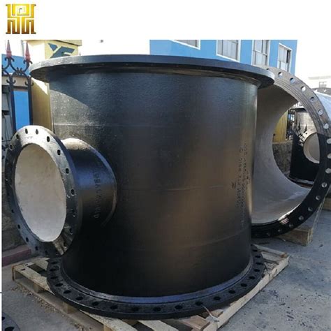 Iso2531 Pn10 Pn16 Pn25 All Flanged Ductile Iron Pipe Fittings With Black Bitumen Paint Ductile