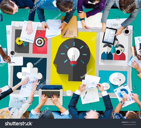 Brainstorm Brainstorming Sharing Teamwork Planning Concept Stock Photo