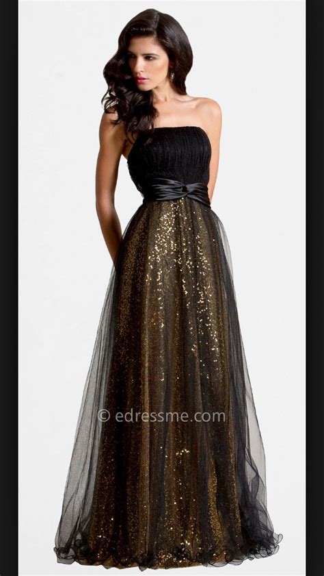 Pin By Txsmary S Boards On Fashion Favs Gold And Black Dress Gowns