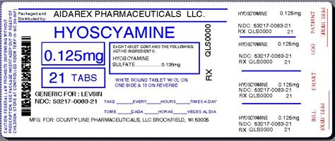 Hyoscyamine Sulfate Information Side Effects Warnings And Recalls