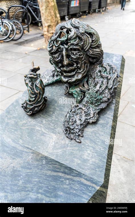 A Conversation With Oscar Wilde Bench Like Outdoor Sculpture By