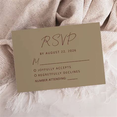 Burgundy Handwriting Gold Wedding Rsvp Card Zazzle