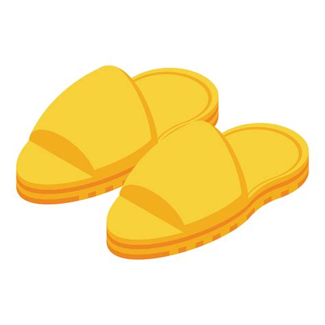 Yellow Slippers Icon Isometric Vector Home Slipper 15011334 Vector Art