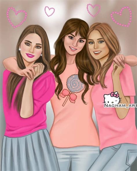 Three Best Friends Pictures Cartoon Friends Cute Cartoon Girls Three