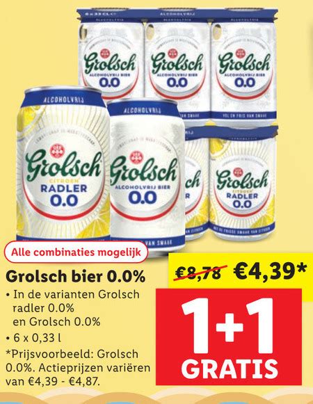 Grolsch Alcoholvrij Bier Folder Aanbieding Bij Lidl Details