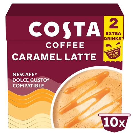 Costa Coffee Caramel Latte Pods 10 X 16g Tesco Groceries