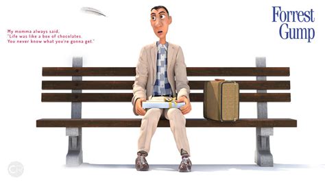 Download Forrest Gump 4d Cartoon Wallpaper | Wallpapers.com