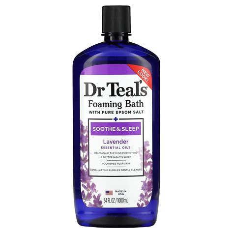 Dr. Teal's, Foaming Bath With Pure Epsom Salt, Lavender, 34 fl oz