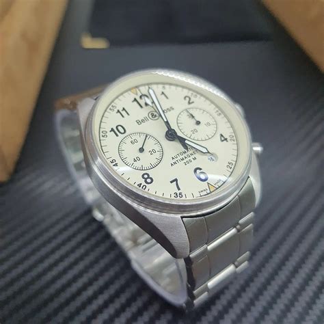 Bell Ross Vintage 126 Chronograph Fesyen Pria Jam Tangan Di Carousell