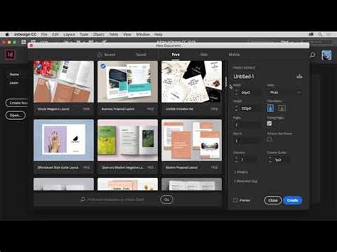 How To Create A New Document In InDesign YouTube