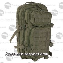 Sac à dos US vert militaire 20 litres Armurerie Respect The Target SARL