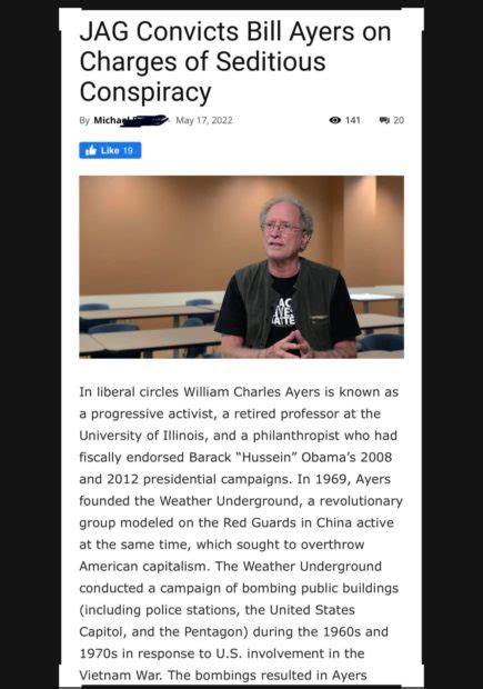 Fact Check Did The Military Convict Bill Ayers Of Seditious Conspiracy