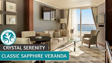 Crystal Serenity Classic Sapphire Veranda Suite Full Suite Tour