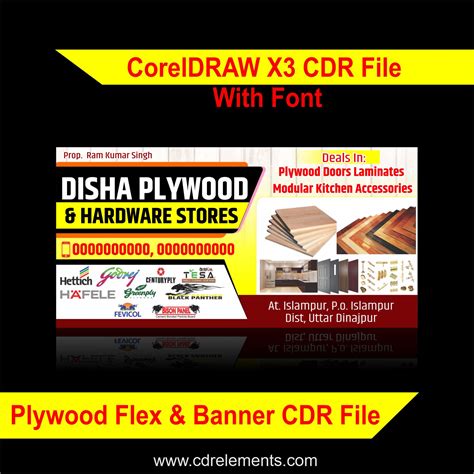 Plywood Flex Banner Cdr File Cdrelements