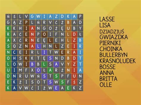 Dzieci Z Bullerbyn Wykre Lanka Wordsearch