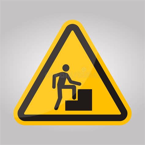 Caution Step Up Watch Your Step Symbol Sign Vector Illustration Isolate On White Background