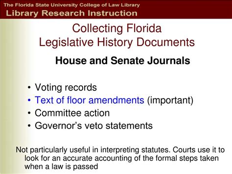 Ppt Florida Legislative History Powerpoint Presentation Free