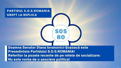 Pozitia Oficiala A Partidului S O S Romania Doamna Senator Diana