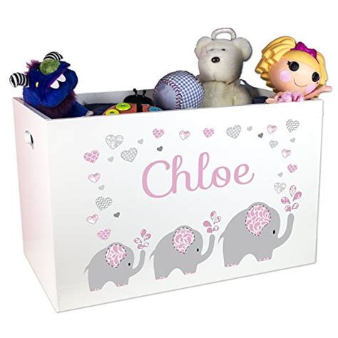 Childs Personalized Elephant Toy Box