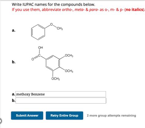 Solved Write Iupac Names For The Compounds Below If You Use Chegg