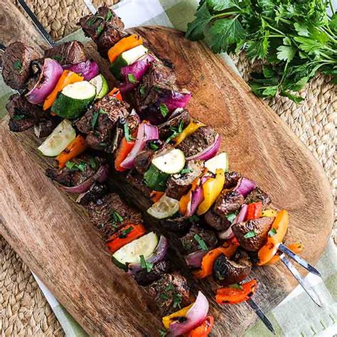 Grilled Steak Kabobs Recipe Steak Kabobs With Veggies