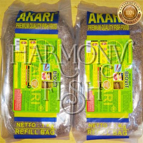 Jual AKARI PELET OBAT BIOVIT REFILL BAG 1kg 2mm 5mm Makanan Ikan Sakit